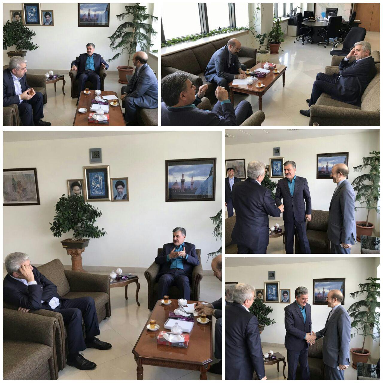  جلسه دکتر عزیزی با مهندس محمودی سرپرست وزارت نیرو در رابطه با آب های زیرزمینی منطقه سرانی شیروان.
