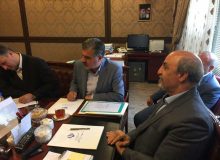 جلسه دکتر عزیزی با دکتر گودرزی وزیر ورزش و جوانان در رابطه با پروژه های ورزشی شیروان
